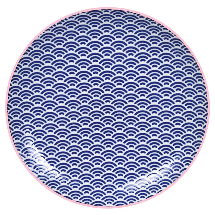 TDS Star/Wave Plate 20.6x2.2cm D. Blue/Pink Rim 17980