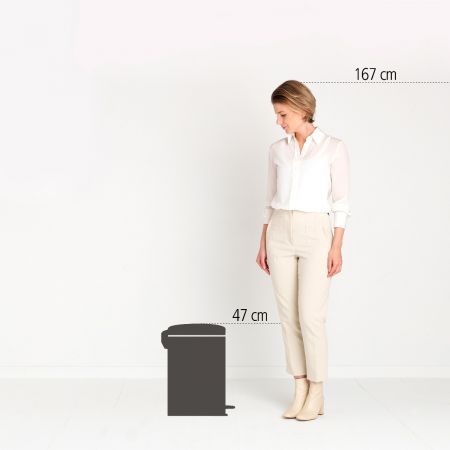 Brabantia Pedal Bin Newicon Matt Black 20lt