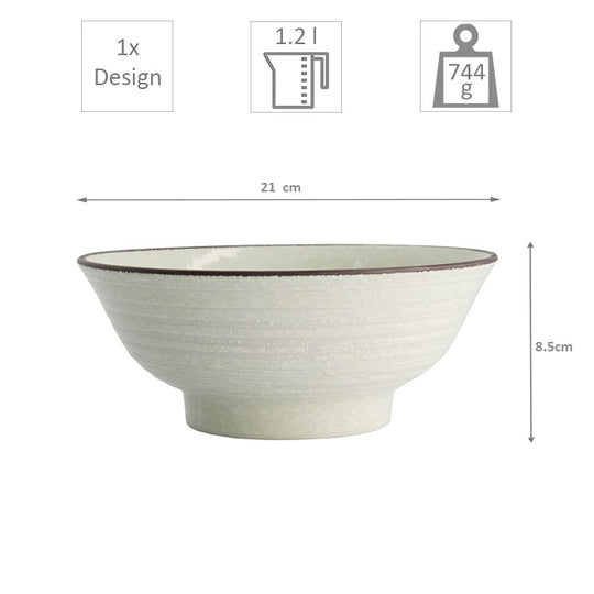 TDS Hime Kobiki Ramen Bowl 21x8.5cm 1200ml 18863