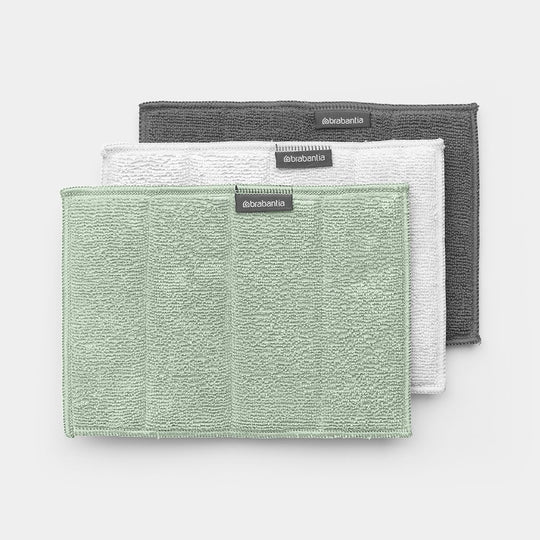Brabantia SinkSide Microfibre Cleaning Pads Jade Green 3pcs