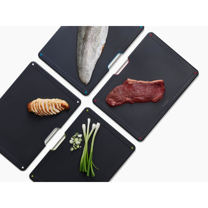 Folio™ Steel 4-piece Chopping Board Set - Stainless Steel