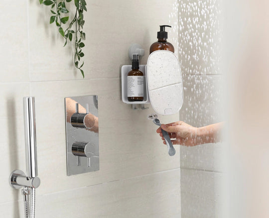 Joseph Joseph EasyStore™ Compact Shower Shelf with Adjustable Mirror