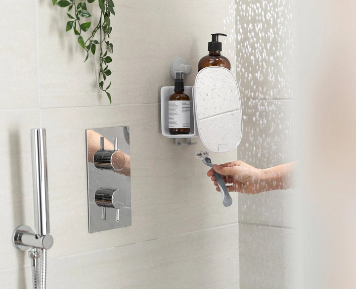 Joseph Joseph EasyStore™ Compact Shower Shelf with Adjustable Mirror
