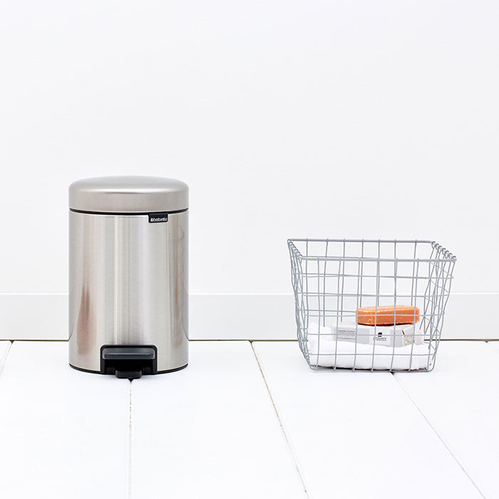 Brabantia Pedal Bin Newicon Matt Steel Fingerprint Proof 12l