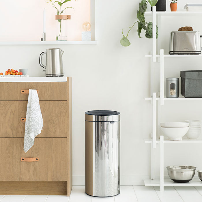 Touch Bin New Brilliant Steel 30L