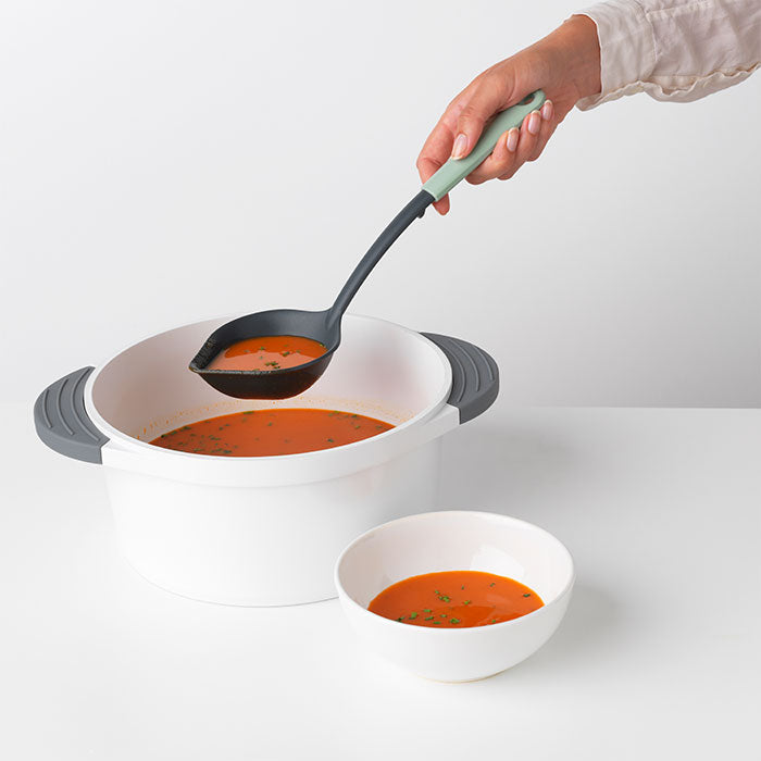 Tasty+ Soup Ladle Plus Scraper Jade Green