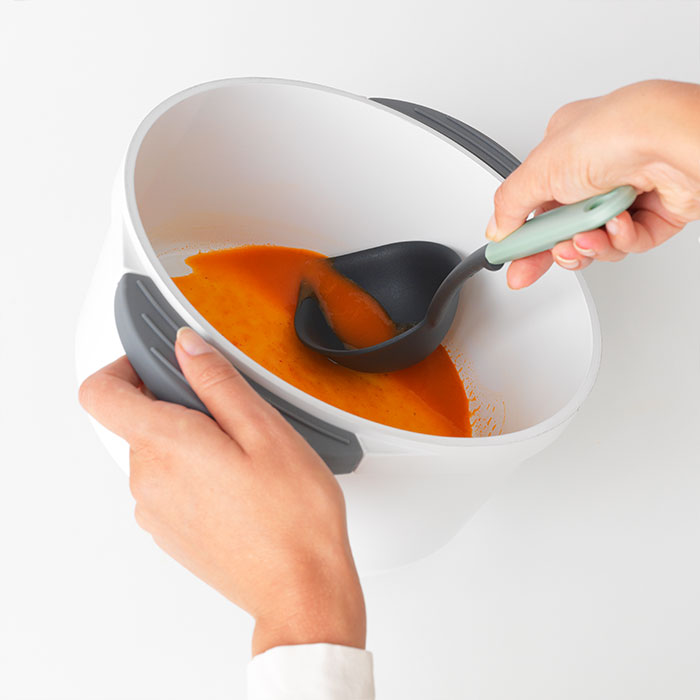 Tasty+ Soup Ladle Plus Scraper Jade Green