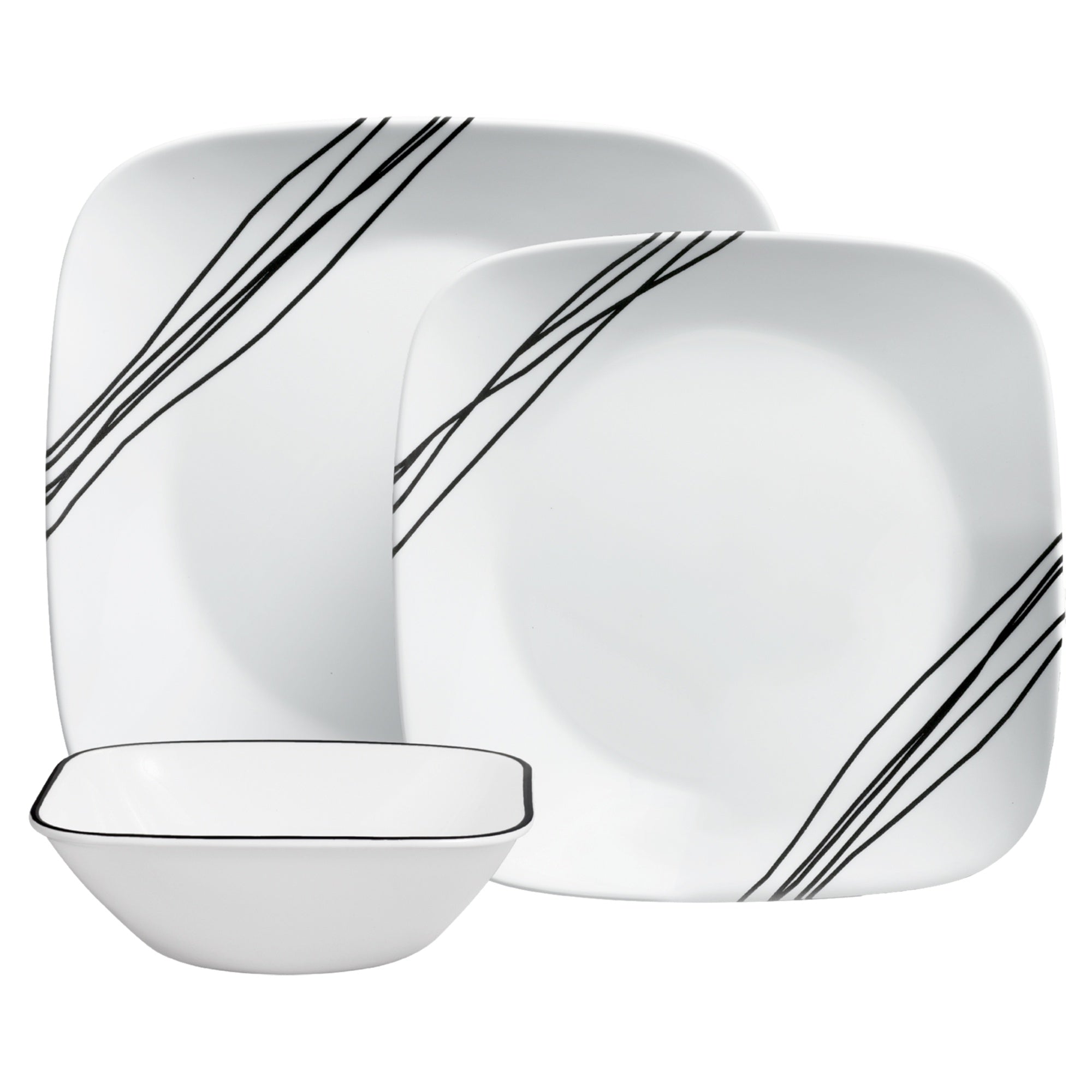 Corelle square shop dinnerware sets