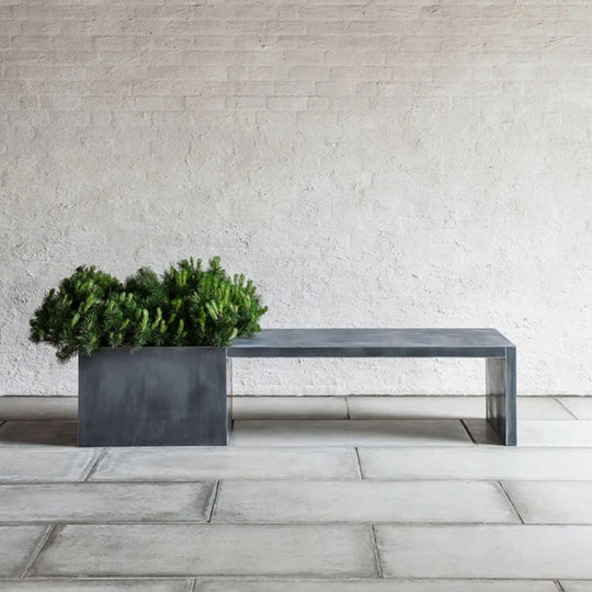 Domani - Zinc Pot Bench In/Out 132x66 H44cm