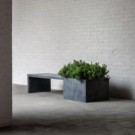 Domani - Zinc Pot Bench In/Out 132x66 H44cm