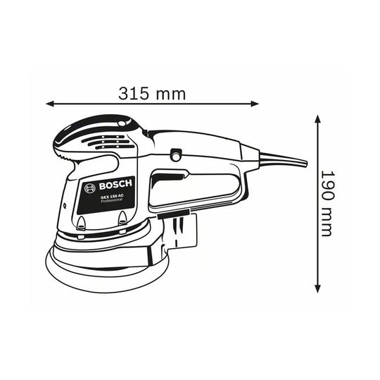 Bosch Random Orbital Sander GEX AC 34-150 0 - 601 372 800