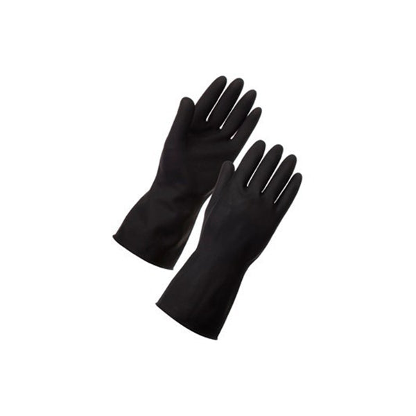 Swan - Rubber Gloves Elephant Thick Black 9 1/2''