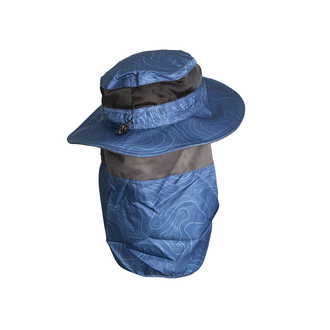 Atoll Blue Bucket Hat With Neck flap RCF28 UV Sun Protection