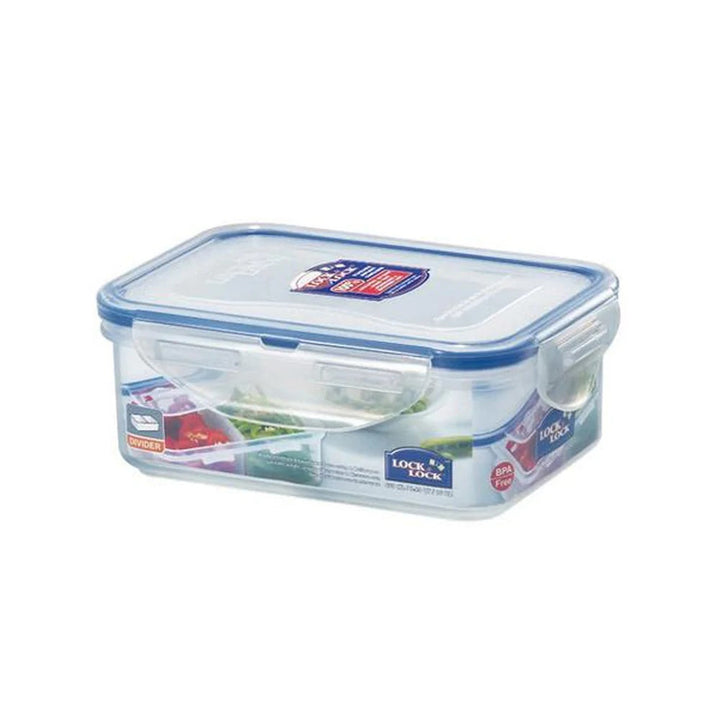 Lock &amp; Lock Classic Rectangular 460ml With Divider HPL814C Food Container