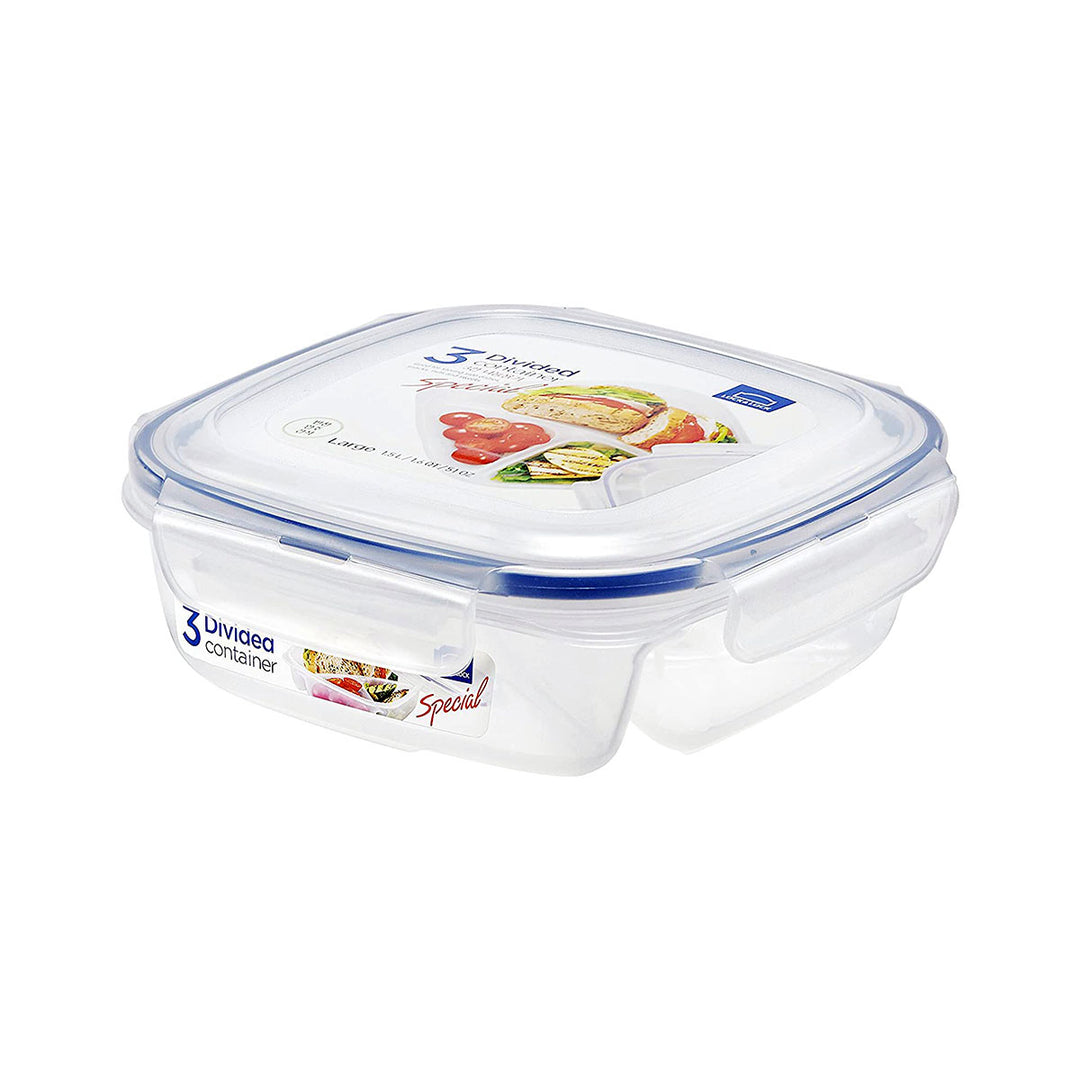 Square Short Food Container W/Divider Child Plate 750 ml
