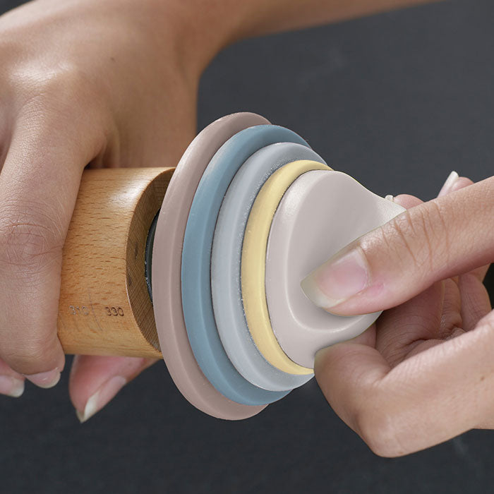 Adjustable Rolling Pin - With measuring rings - Pastel