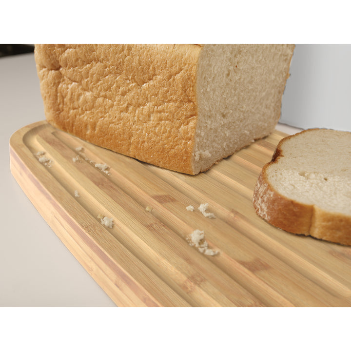 Bread Bin with Bamboo Lid - White
