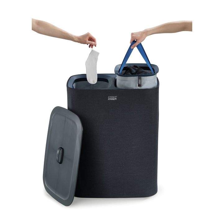 Tota 90L Laundry Separation Basket Carbon Black