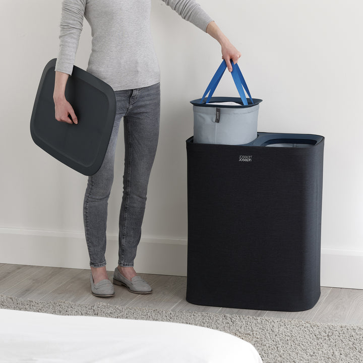 Tota 90L Laundry Separation Basket Carbon Black