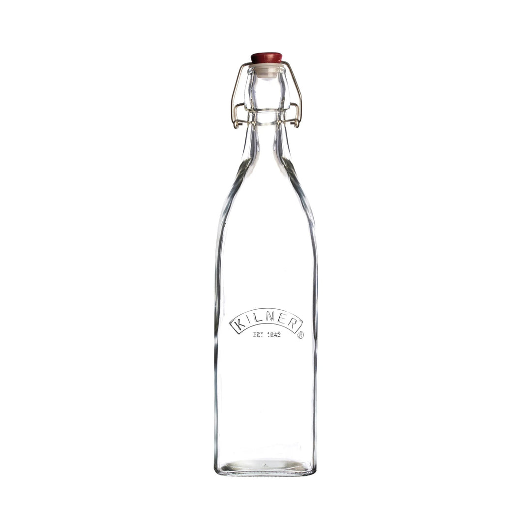 Kilner Square Bottle Clip-Top 1Ltr