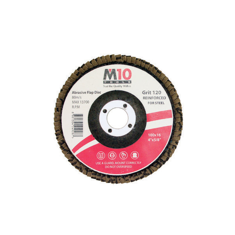 M10 - Flap Disc 120 Grit 100mm