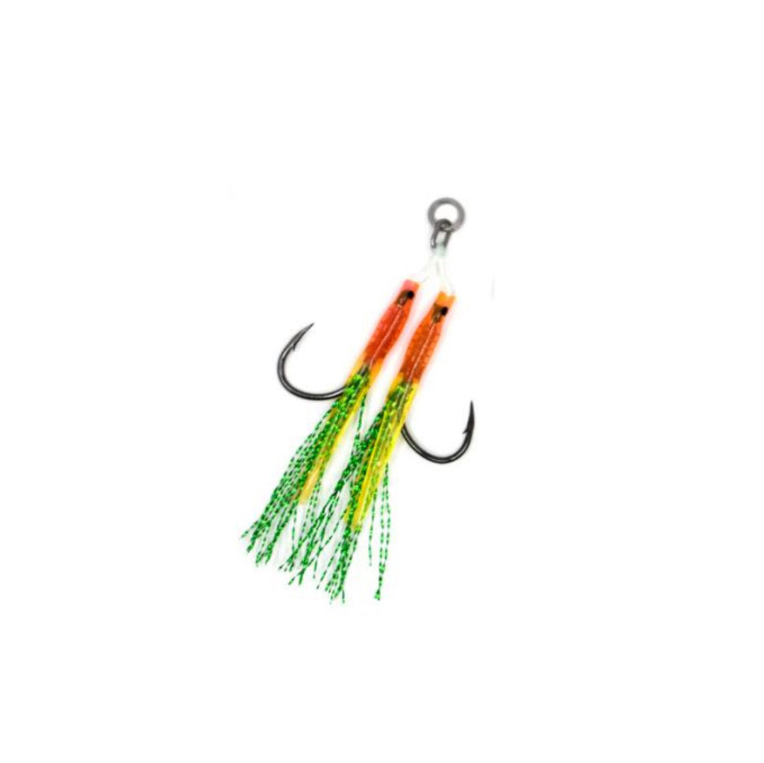 Mustad Micro Worm Double Jigging Assist Rig J-Assist6-Or-4-2