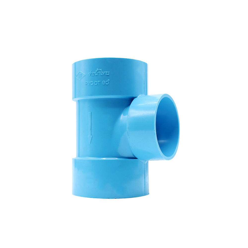 PVC 90 Degree Reducing Tee Y (DT) 2" x 1¼" Blue