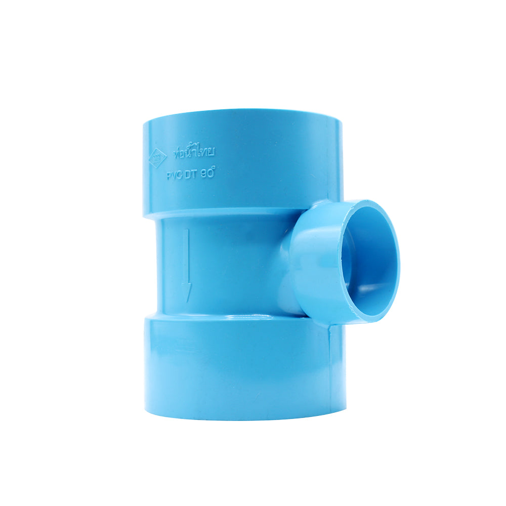 PVC 90 Degree Reducing Tee Y (DT) 4" x 2½ " Blue