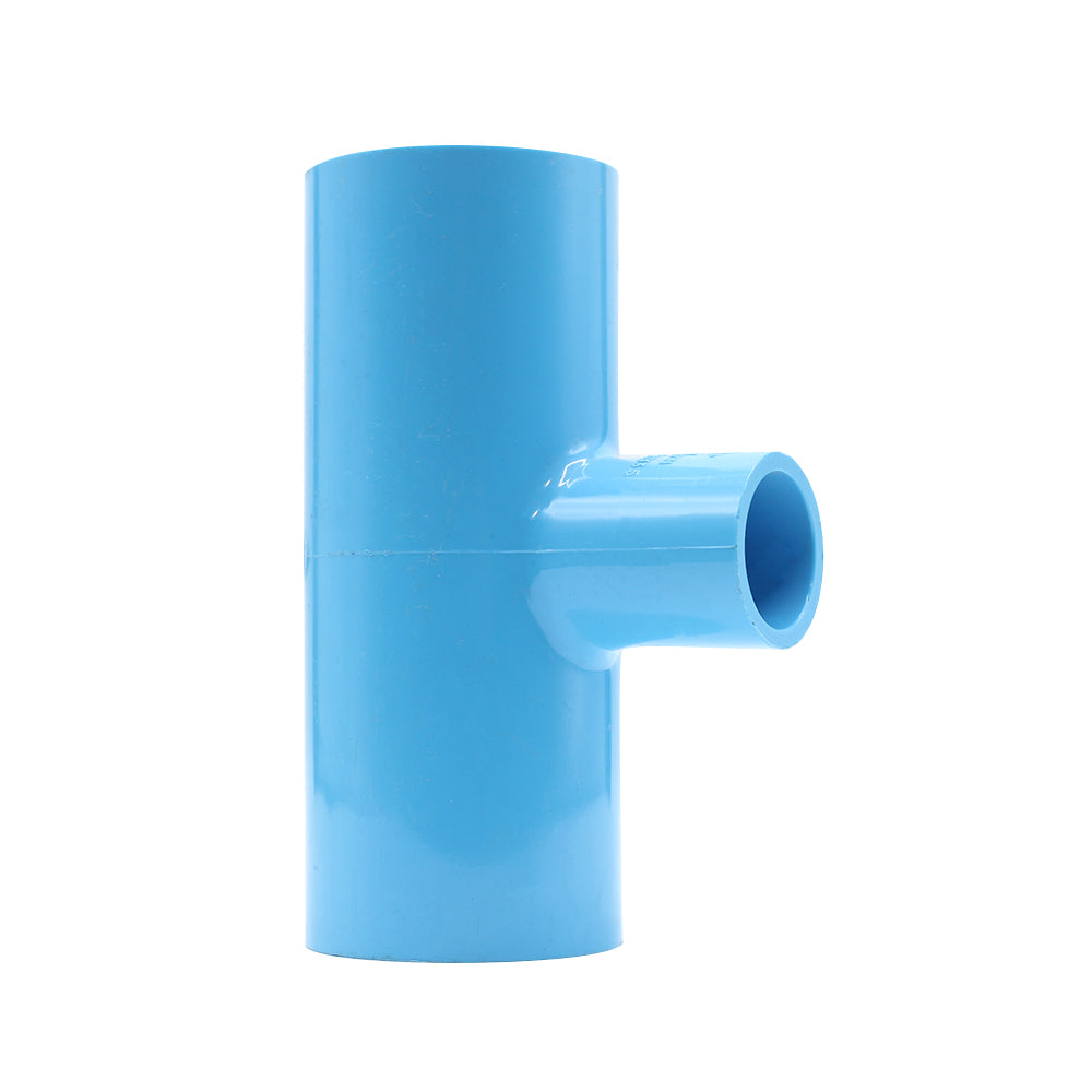PVC TS Reducing Tee 4" x 1" Blue