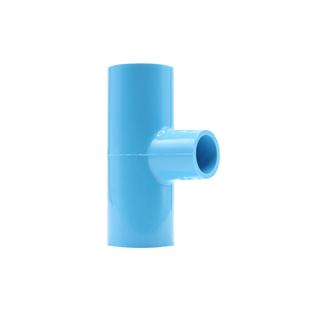 PVC TS Reducing Tee 1" x ½" Blue
