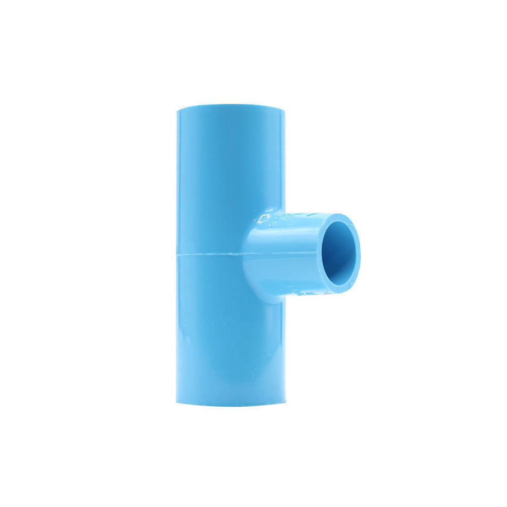 PVC TS Reducing Tee 1½" x ½" Blue