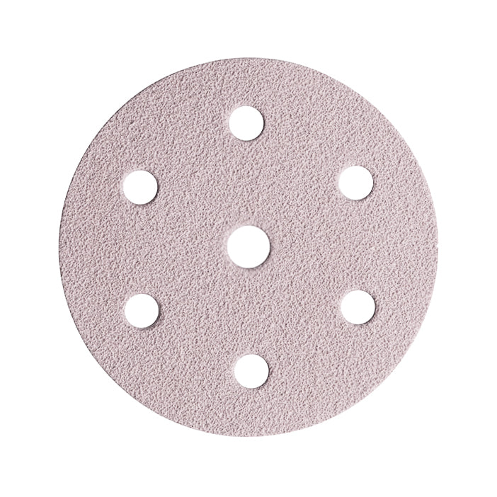 Pink Velcro Disc 150mm 6 Hole 100 Grit