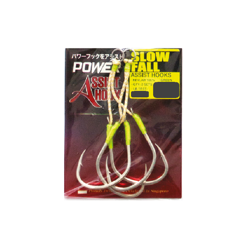 Pioneer Slowfall Assist Hook:3/0 30mm-Flu Grn
