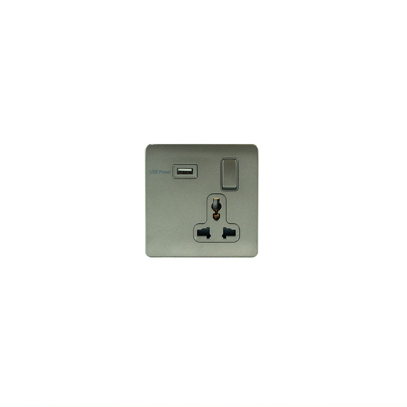 Trilif Switched Socket Outlet Universal W/Usb 13a 1g