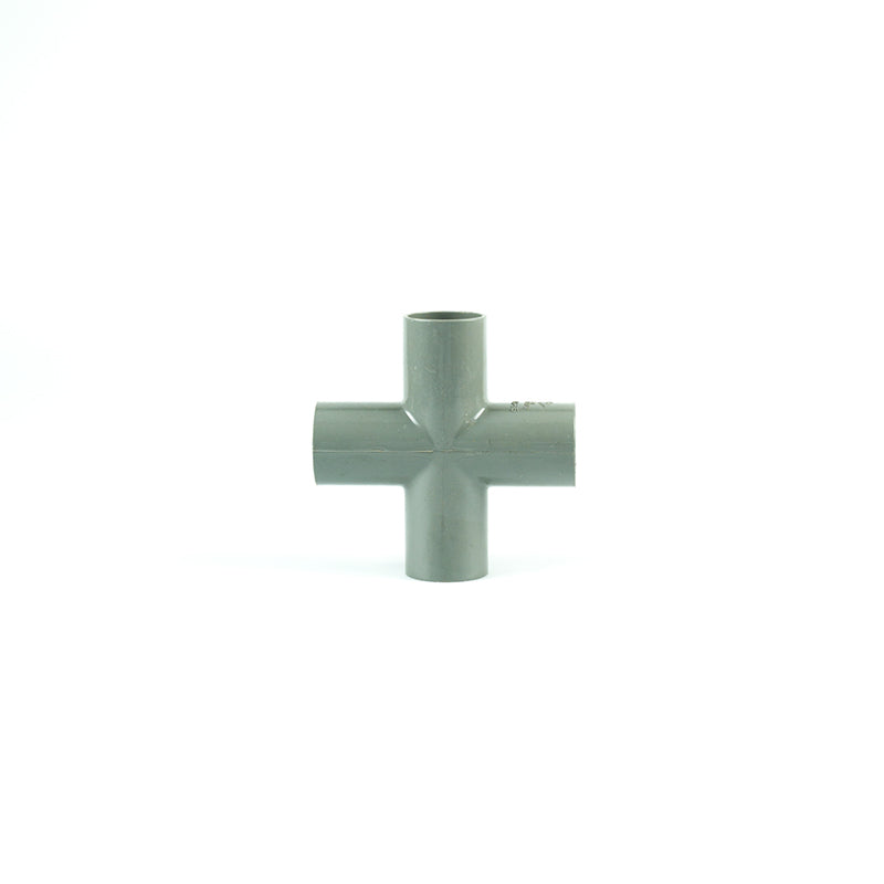 PVC Cross Tee 1'' (25mm) Grey