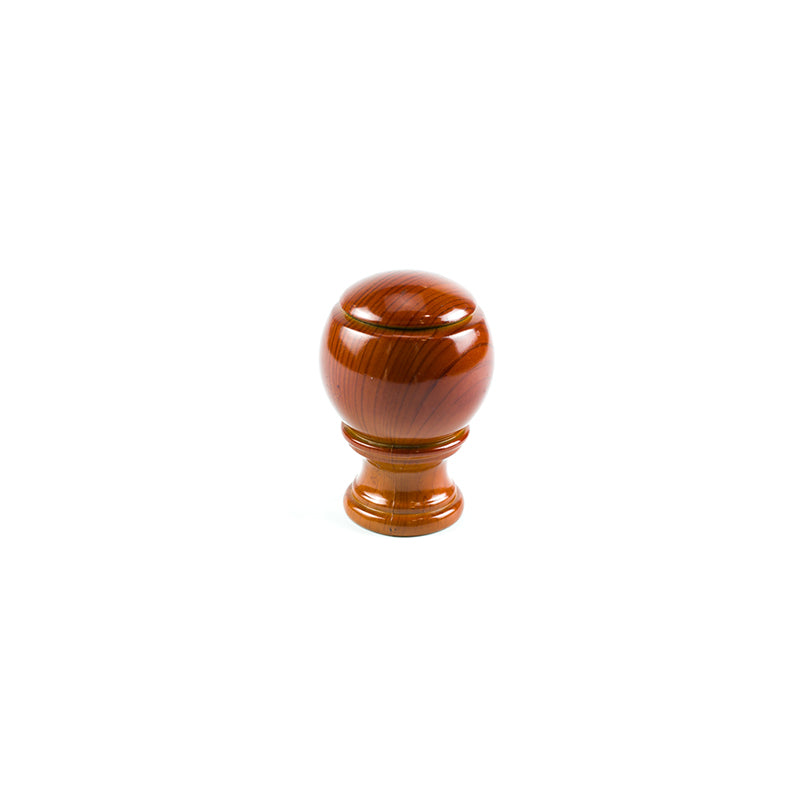Curtain End Cap Red Wood