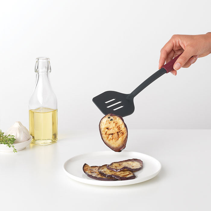 Brabantia Spatula Plus Fork - Aubergine Red