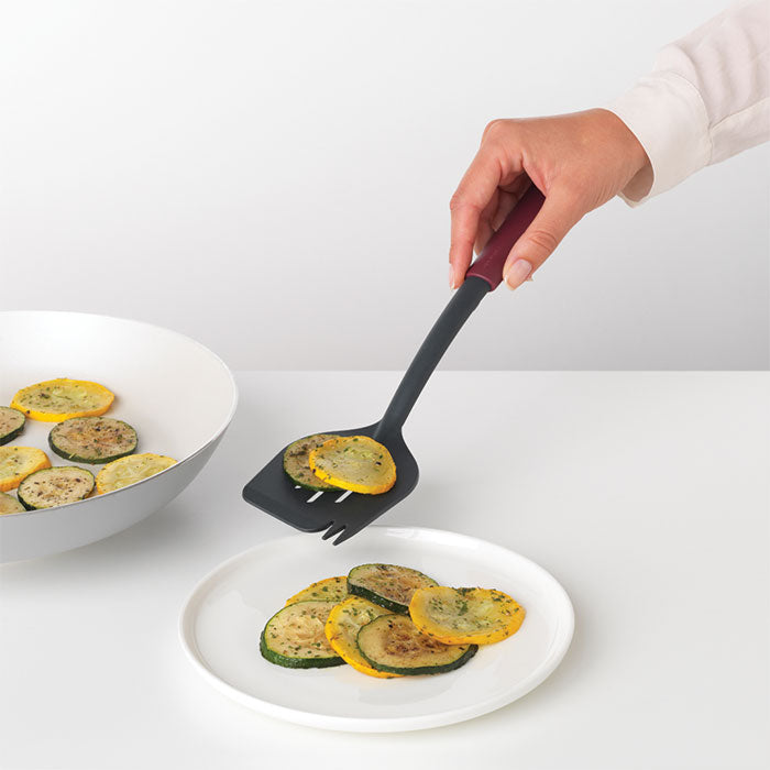 Brabantia Spatula Plus Fork - Aubergine Red