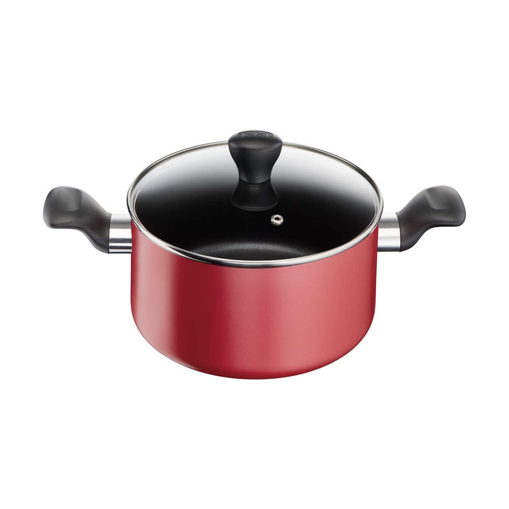 Tefal Super Cook 12pc Set Non-Stick Red