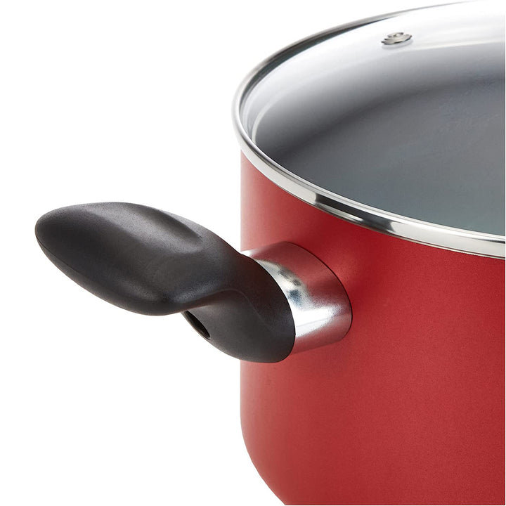 Tefal Super Cook 12pc Set Non-Stick Red