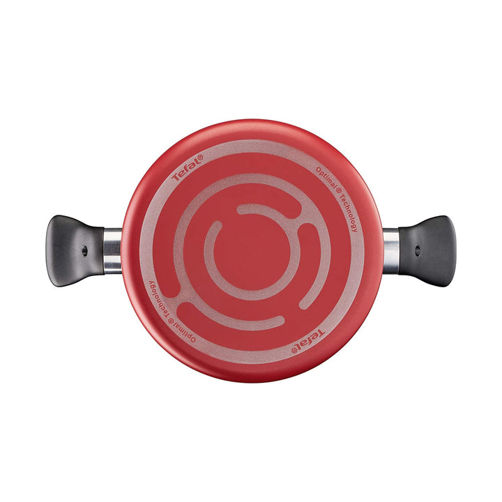 Tefal Super Cook 12pc Set Non-Stick Red