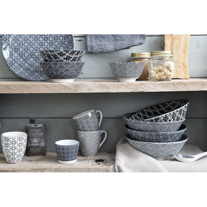 Nippon Black Rice Bowl Dots 12x6.4cm