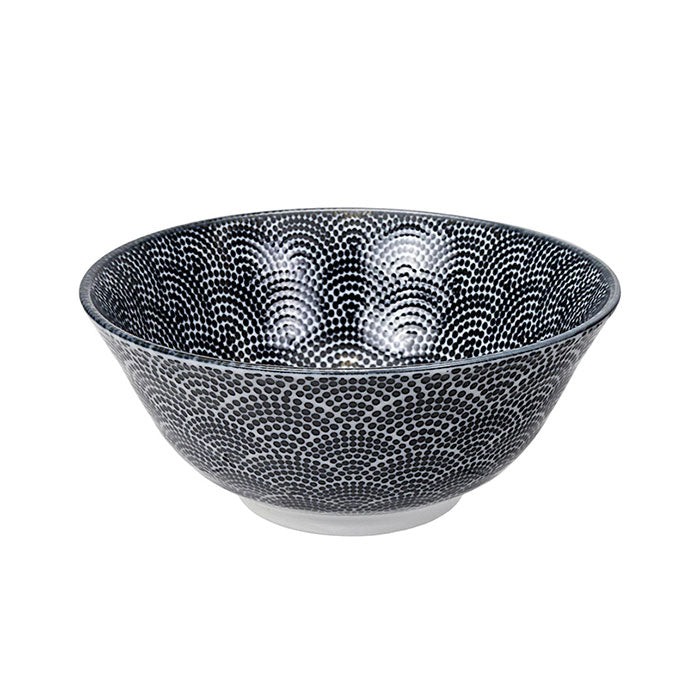 Tds Nippon Black Tayo Bowl Dots 15.2x6.7cm
