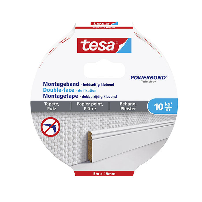 Mounting Tape For Textured/Sensitive Surfaces Upto 10kg/m