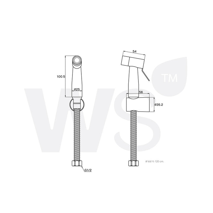 Toilet Spray With Hose SS Wp-0491s