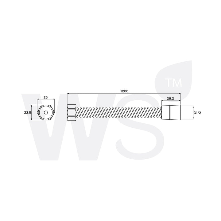 Stainless Steel Hose 1.2M WS-8812