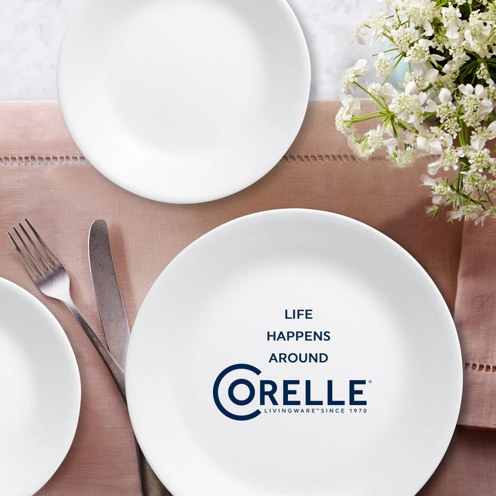 Corelle Livingware Luncheon Plate Winter Frost White 8-1/2