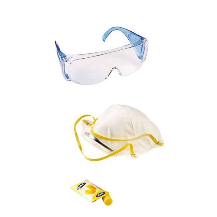 Bosch Work Safety 3pcs, Goggle, Mask, Ear Protector