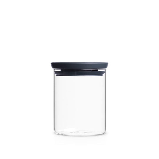Brabantia Stackable Glass Jars-Dark Grey Lid 0.3lt