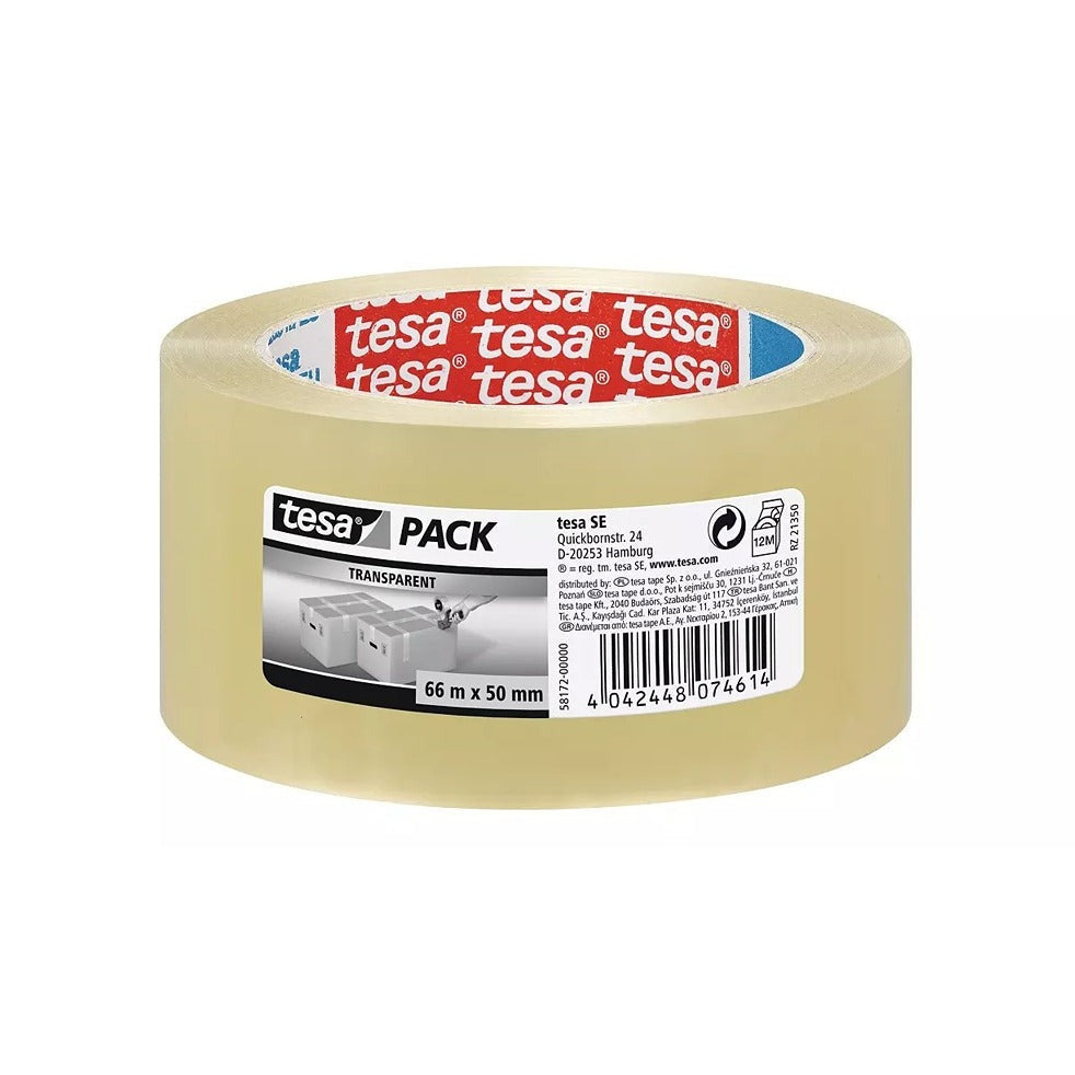 Tesa Standard Packing Tape Transparent 50mm X66m